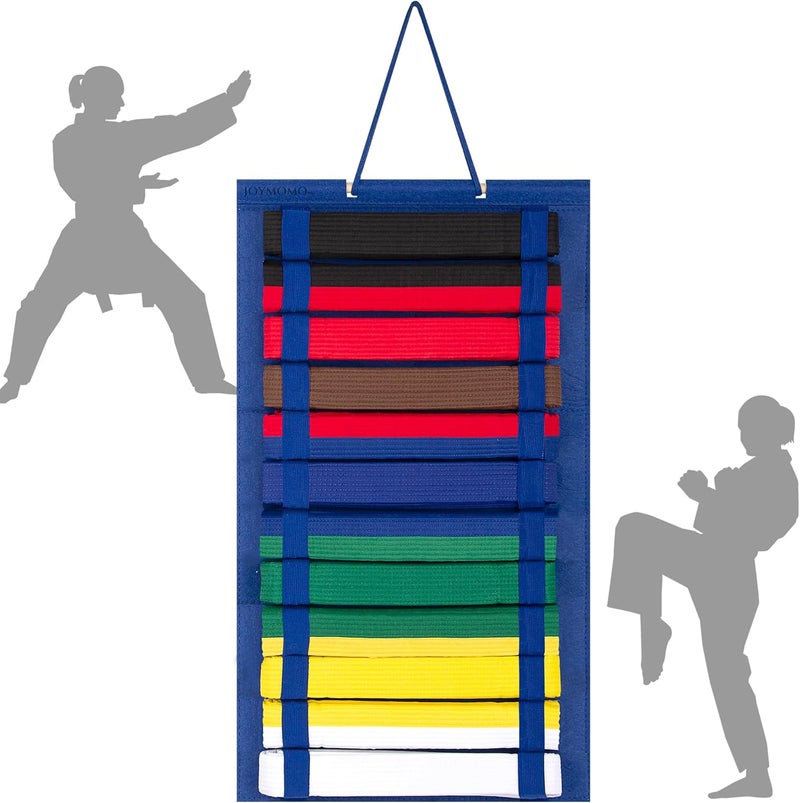 JOYMOMO Karate Belt Display Rack Holds 12 Karate Belts, Hanging Martial Arts Belt Display for Martial Arts Learners(No Accessories Included) - Image 1